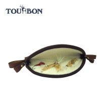 Tourbon large size canvas and genuine leather deluxe fly wallets fly fishing equipment